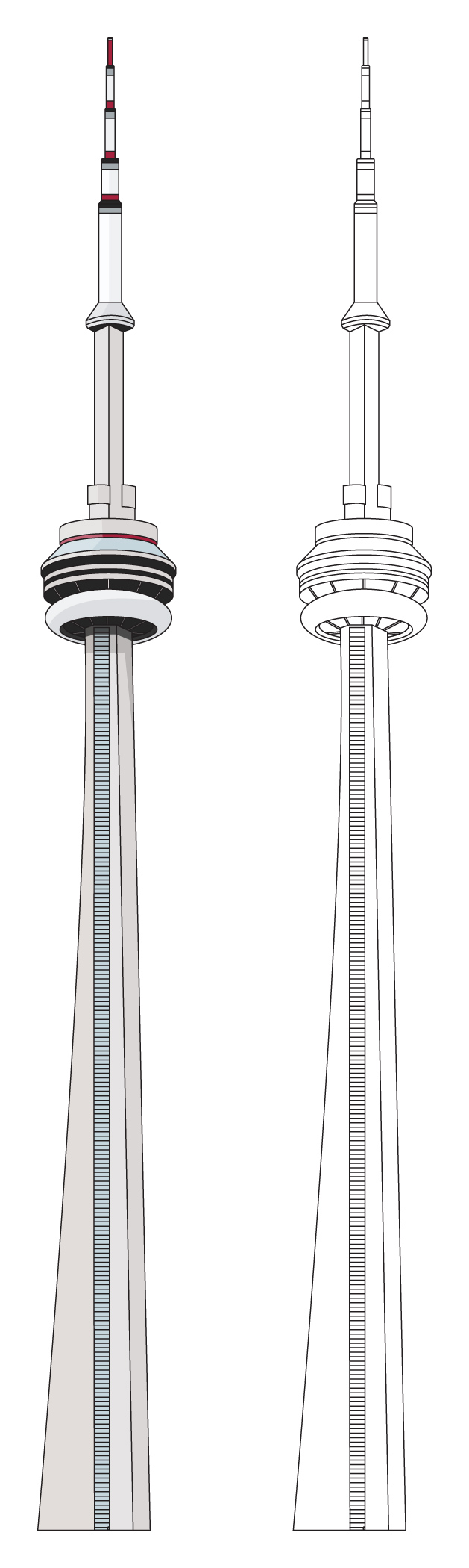 How to draw CN Tower l LearnByArt  YouTube