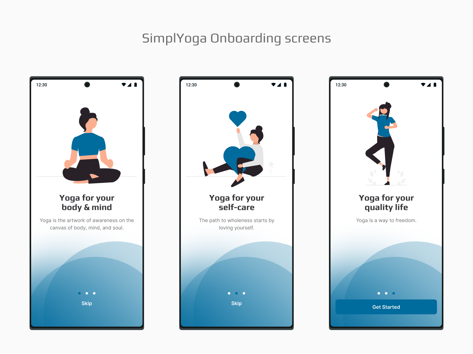 Simpl Yoga Mobile App for Yoga and Meditations by Rana Darji on Dribbble