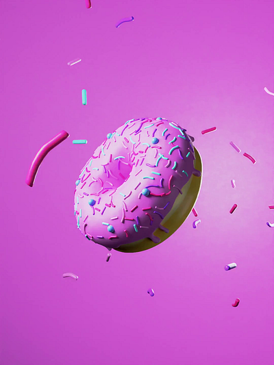 Donut Guru 3d blender blender guru donut food pink