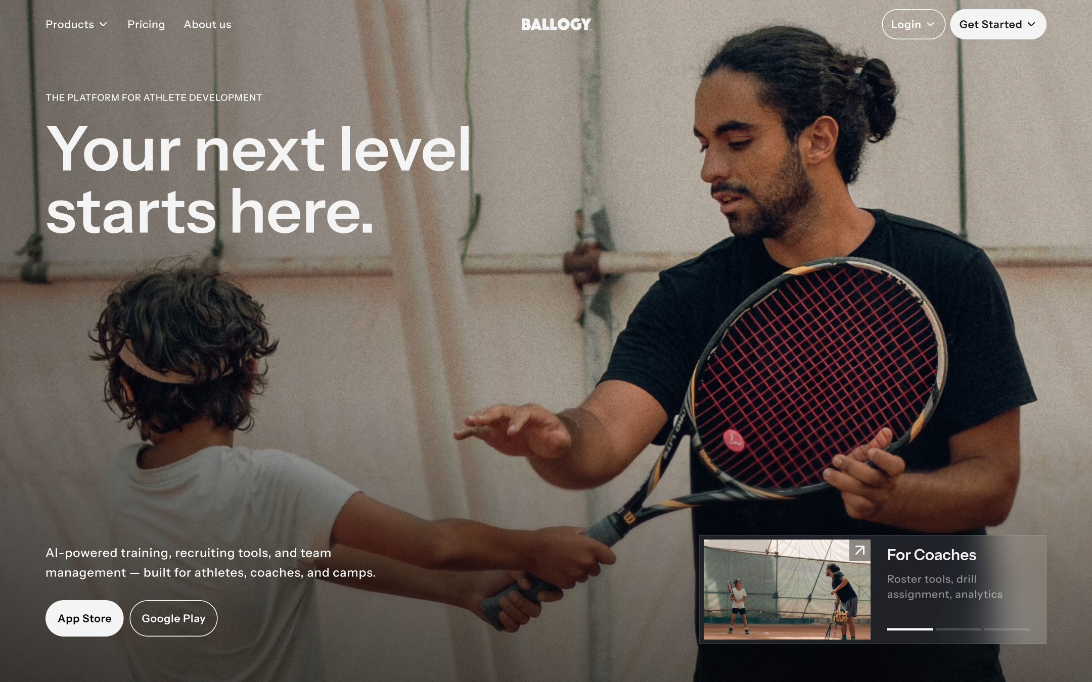 Hero exploration for Ballogy pt. 1 clean design hero hero section homepage landing page minimal modern ui ux web design website website design