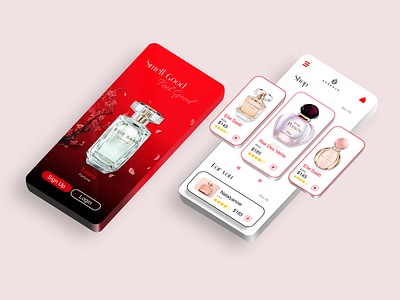 Perfume E-commerce Shop - Mobile App branding figma parfumes shop ui ux