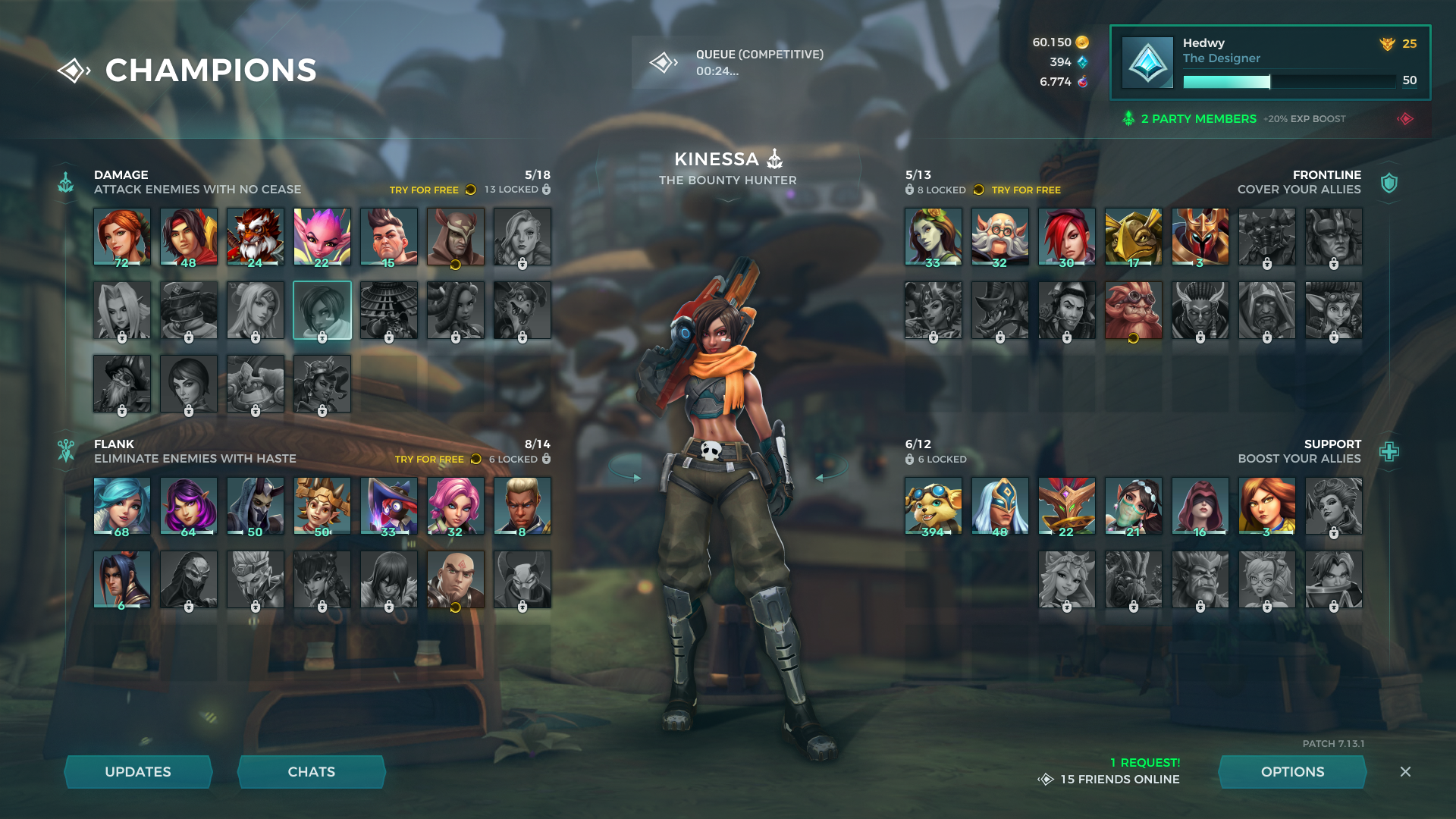 paladins - fan-made ui redesign concept figma game game ui graphic design illustration interface paladins ui ux vector