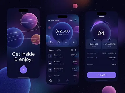 Crypto exchange - Mobile app app app design bitcoin blockchain crypto crypto currency cryptocurrency mobile app mobile app design mobile design mobile ui wallet