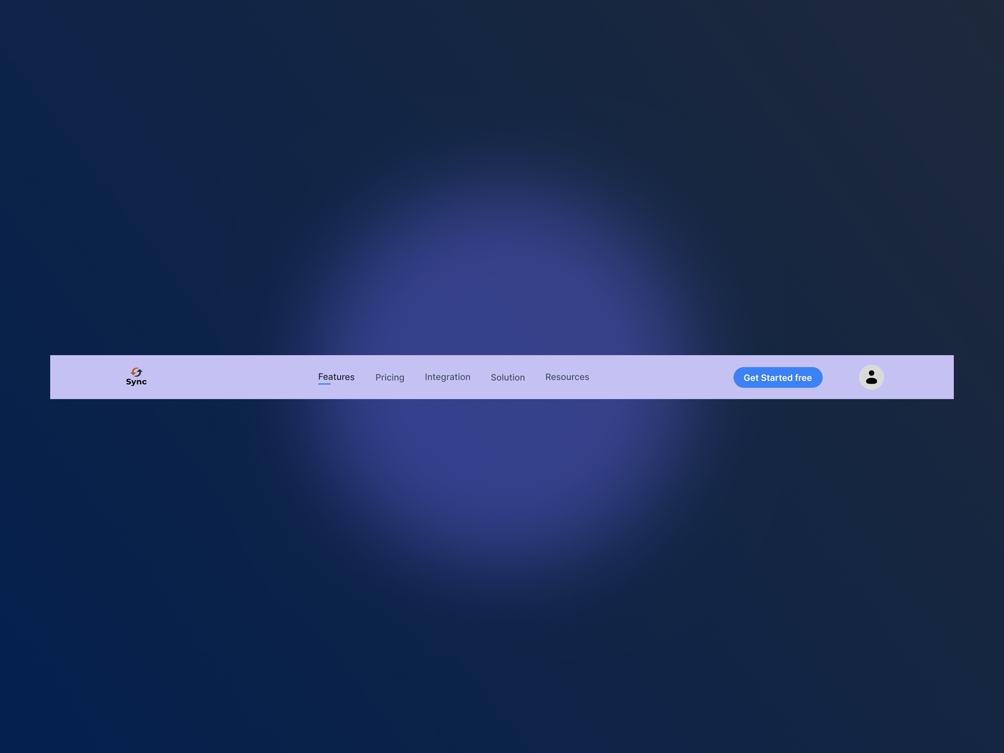 Daily UI #053 | Sync — Modern SaaS Navigation Bar & Header UI button design clean ui daily ui design system figma micro interaction minimal ui modern web nav bar navigation bar product design saas app saas ui tech ui ui ux web header web menu