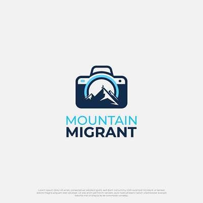 Mountain Photography Logo abstatct logo branding camera deer design flatlogo illustration lens letter logo logo logo design minimal minimalist logo mountain photography travel ui