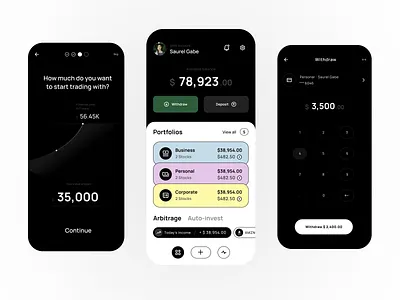 Stock Trading App UI Concept fintech fintechappui