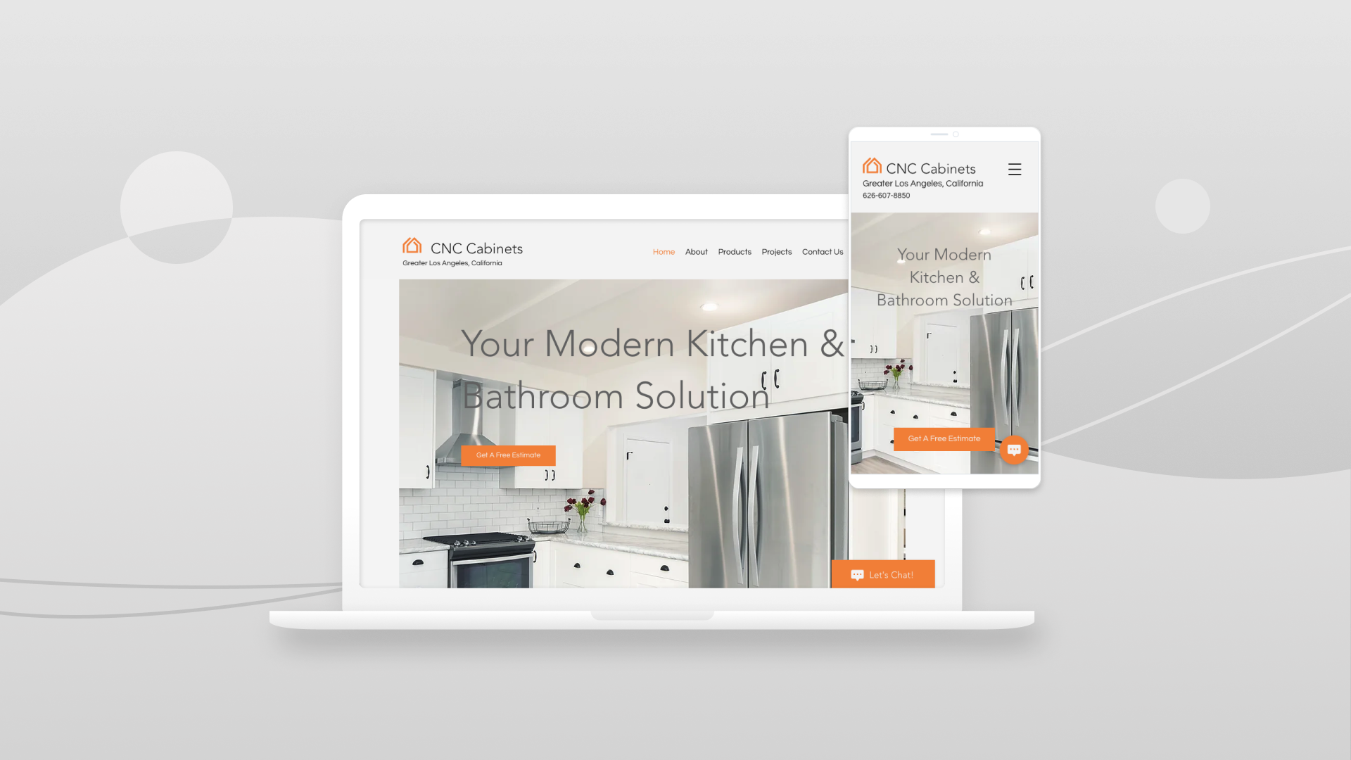 CNC Cabinets - Web Design branding design ui ux web design