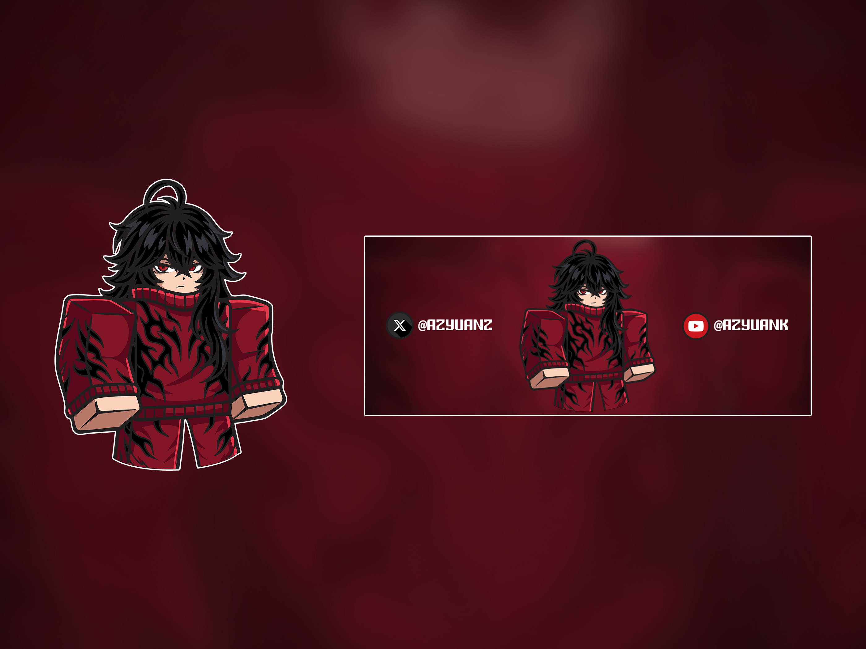 Minecraft (Roblox) Character Mascot Logo Design with Banner artwork banner character character design design digital art gaming banner gaming banner design gaming logo gaming logo design graphic design illustration logo mascot mascot logo mascot logo design minecraft roblox