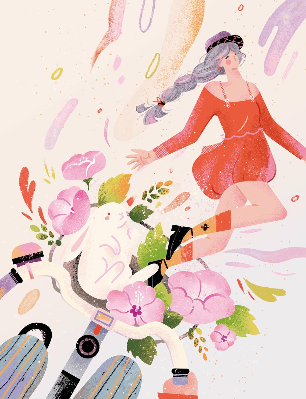 小园素 Xiaoyuan Su・Summer Calendar Illustration – 六月 Season Pace branding calendar character design color design flat graphic design illustration vector