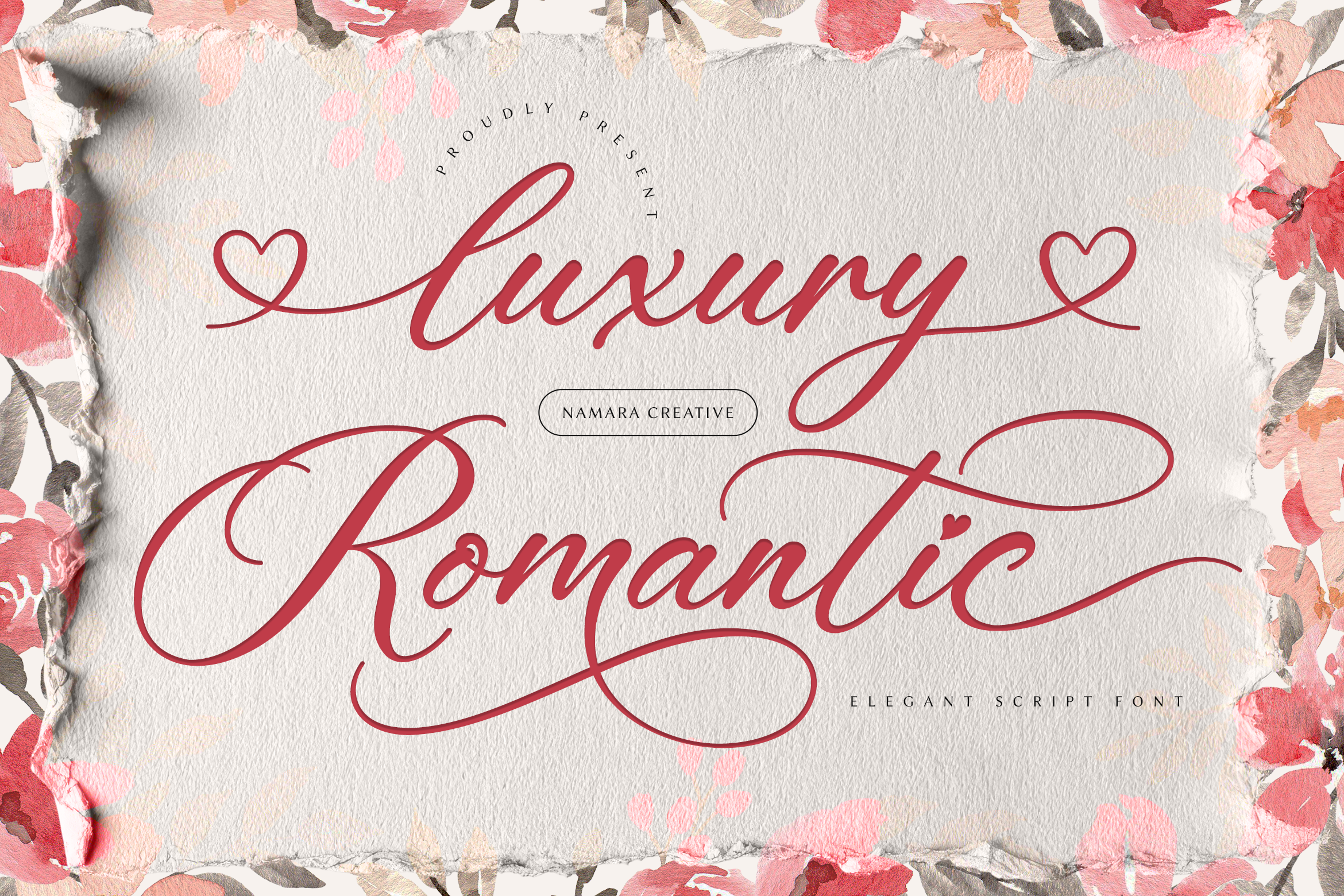 Luxury Romantic – Elegant Script Font alternates branding elegant elegant script font feminine font fonts heart heart connected logo logo font lovely font lovely script font modern namara creative romantic romantic script script script font swash
