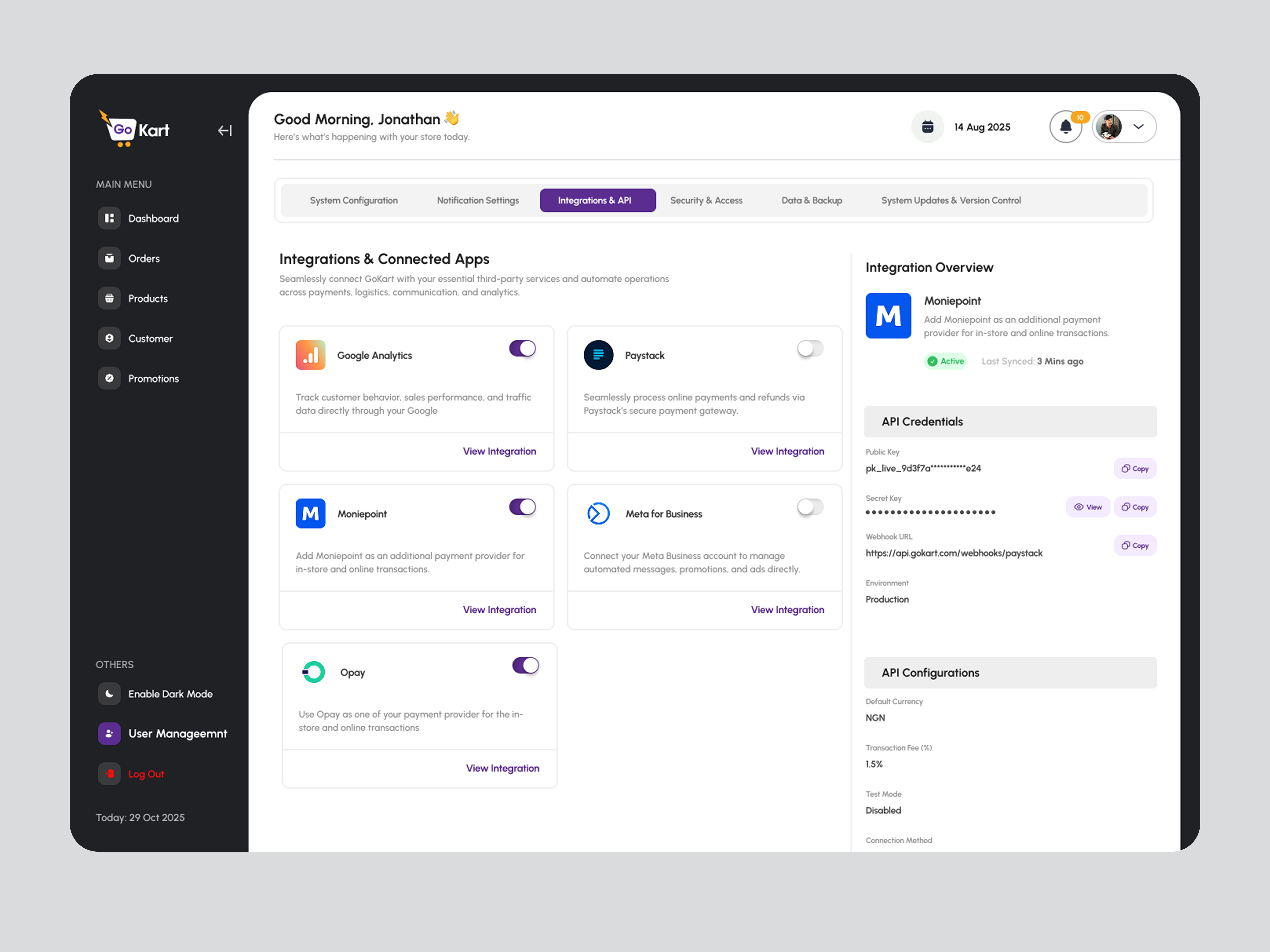 GoKart Admin — Web Dashboard | UI/UX Design