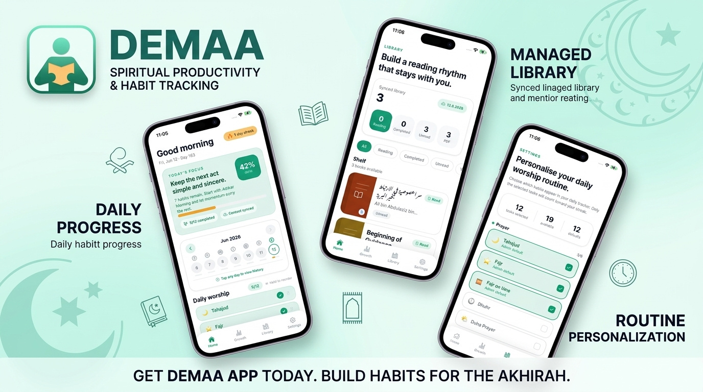 DEMAA - SPIRITUAL APP - CUSTOM DEV APP branding graphic design ui