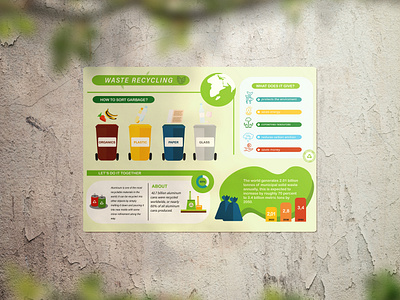 A poster about the waste recycling earth eco ecology garbage how to recycle infographic infographics our planet poster recycle reduce reuse waste recycling waste sorting