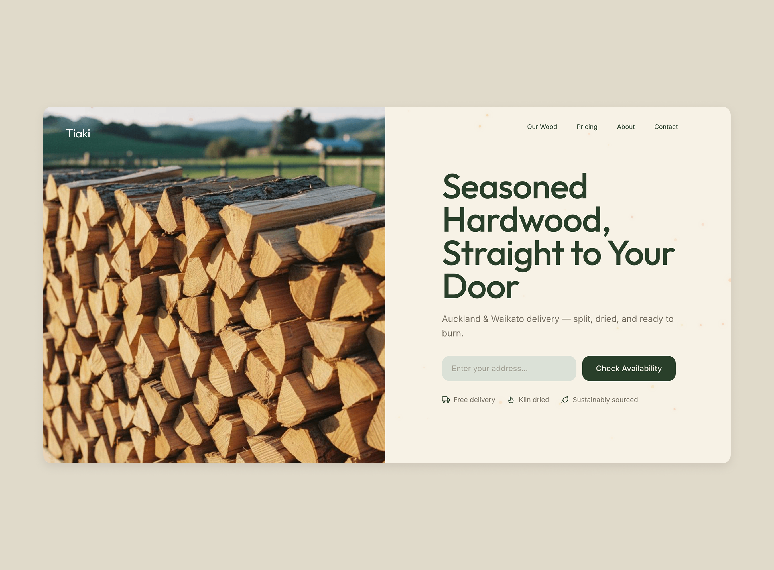 Tiaki's Website animation branding color palette graphic design micro animations outdoors service service website ui ux ux research web design website website design