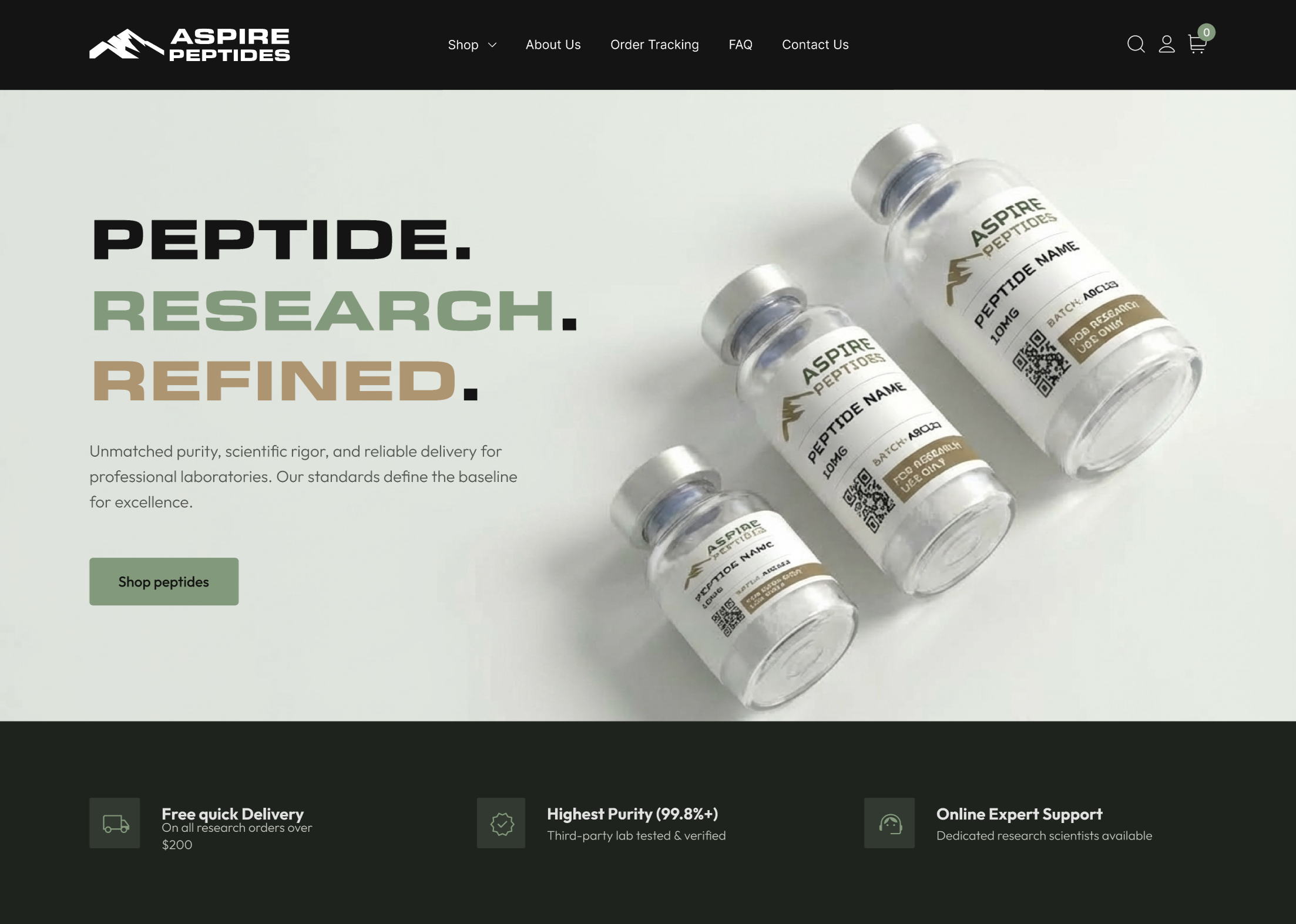 Aspire Peptides — Premium Peptide Store app branding design graphic design logo peptide peptide website peptide website designer ui ux web design website woocommerce wordpress