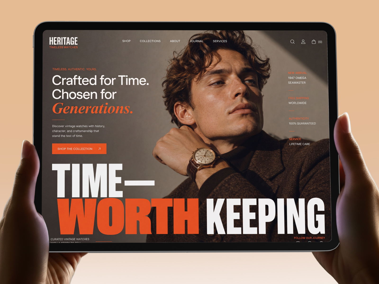 Heritage - Luxury Watch Website 15 keywords luxury watches brand identity branding e commerce design editorial design figma header website hero section landing page luxury branding premium ui product design techwitpro typography ui design ux design vintage watches watch website web design