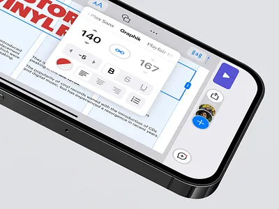 Presentation App apple editor font grid ios iphone presentation settings text ui ux