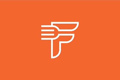 Letter F Fork Logo app branding f logo food fork icon letter line logo monogram restaurant vector