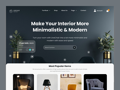 Furniture Website Design furniture store website ui ui design uiux web design web development website design website development