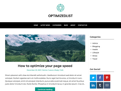 Optimizedlist - SEO Optimized WordPress Theme For Writers blog business client download free list optimized responsive seo template theme wordpress wp writer