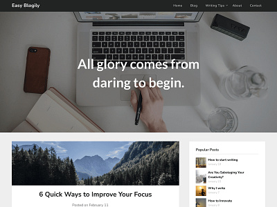 Easy Blogily - A Free WordPress Theme blog blogging download easy free responsive template theme wordpress writer writing