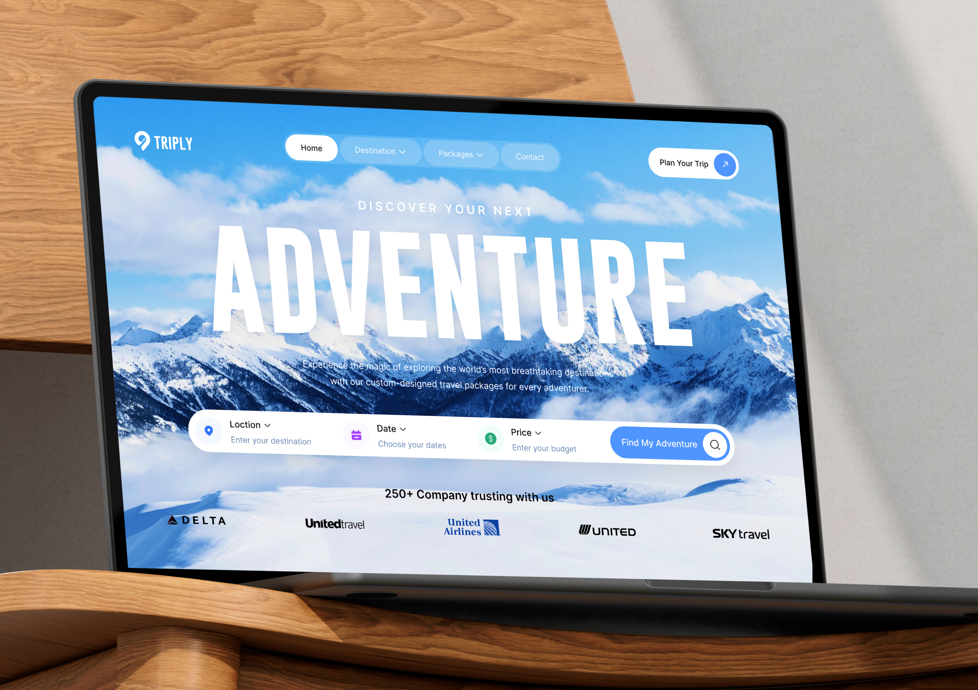 Travel & Tour Booking Website UI/UX Design booking website landing page tourism website travel agency travel app travel booking travel design travel ui travel website ui ui ux design vacation website web design website design