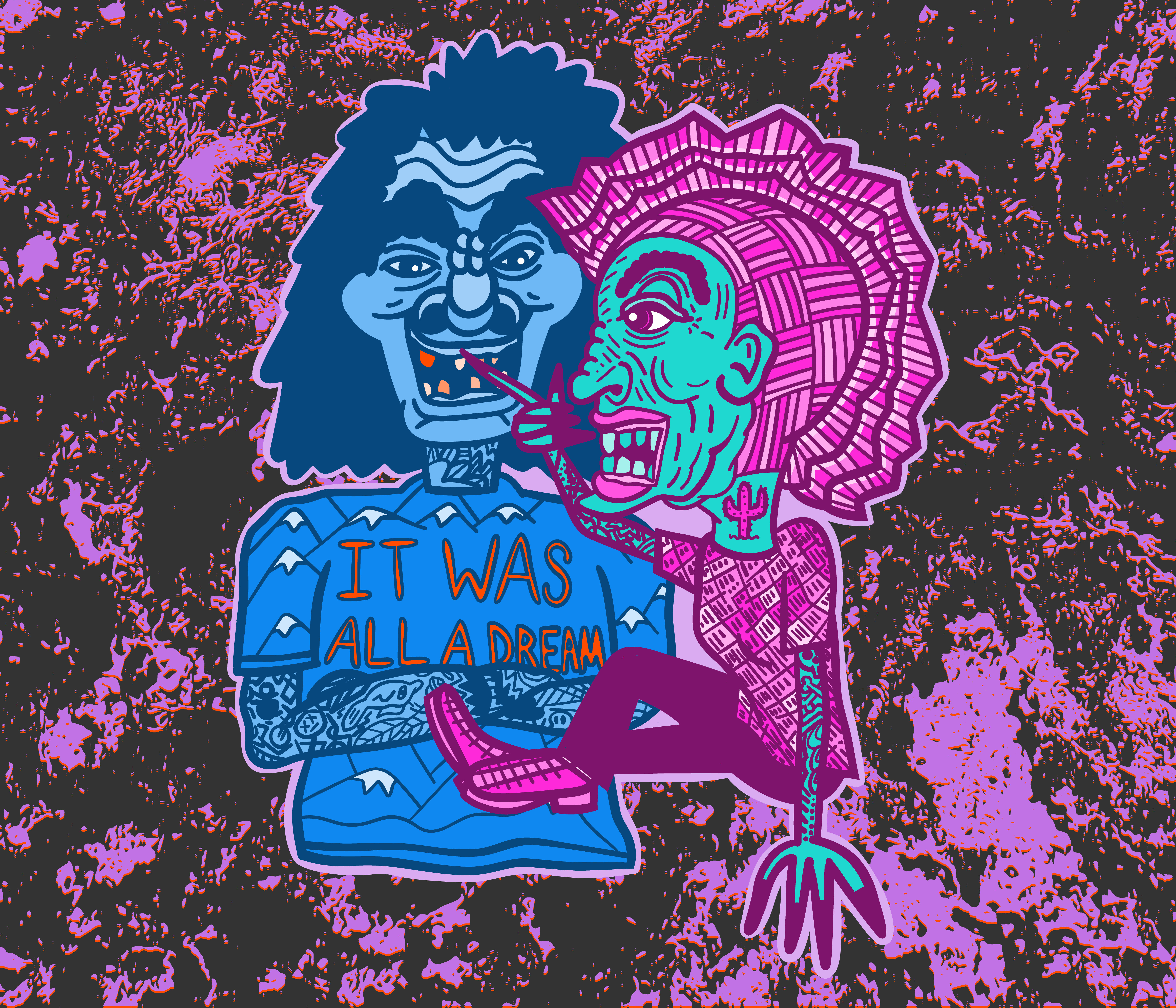 It Was All A Dream drawing graphic design illustration