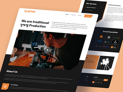 GujjuGate Website clean design film landingpage onepage studio ui ux webdesign website