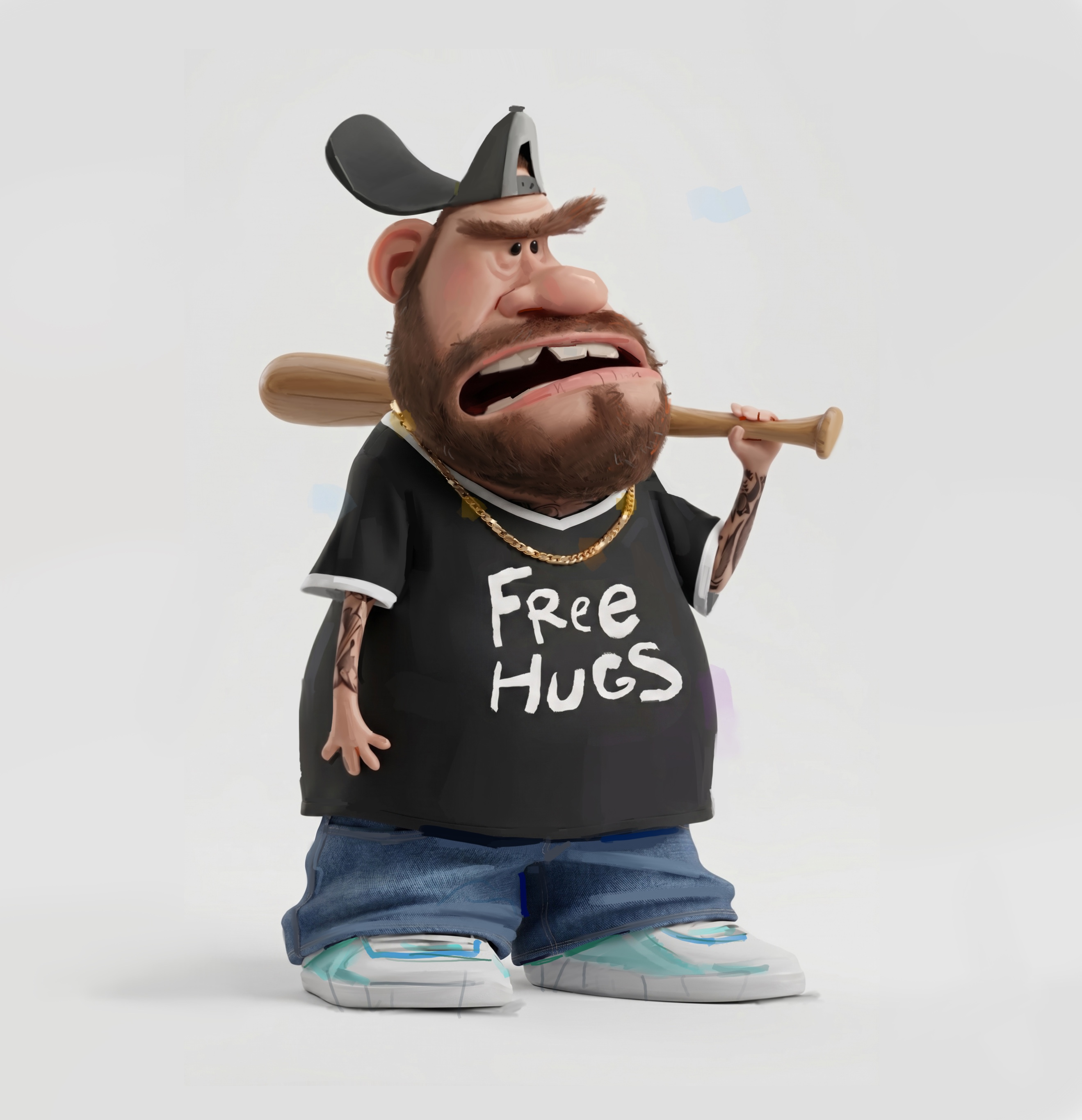Tough guy animation cartoon character characterdesign design fun illustration