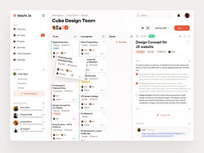 Design Team Management | Dashboard | Web App dashboard design desktop figma ui uidesign web app