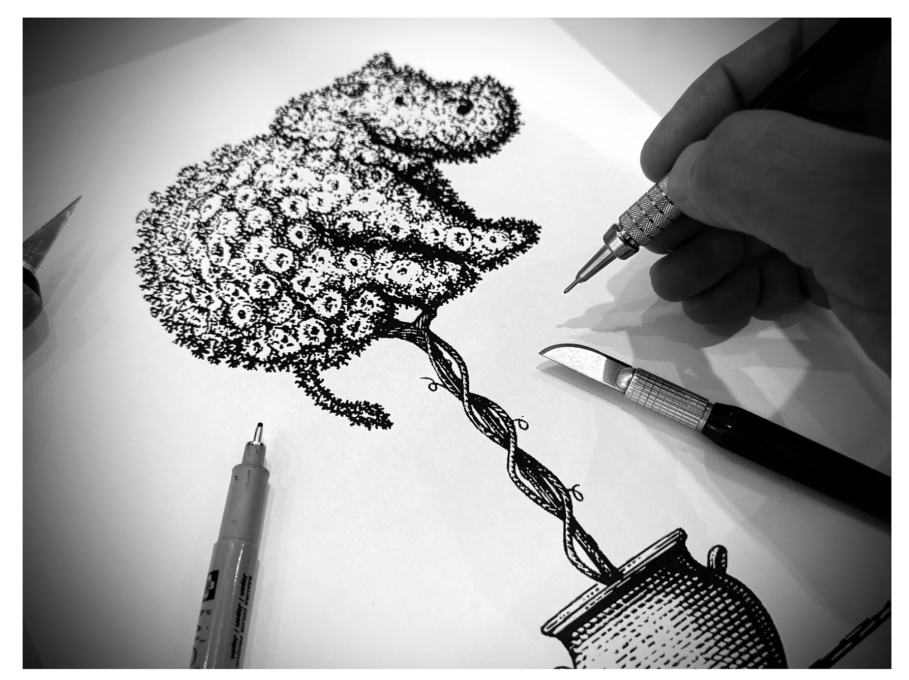 Fat Bastard Wine Logo Mark by Steven Noble artwork branding design engraving etching illustration line art logo scratchboard steven noble woodcut