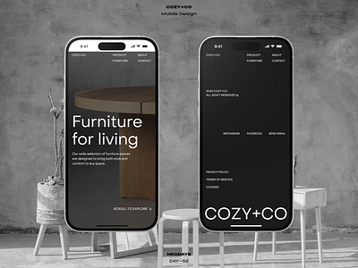 COZY+CO Mobile Design adobe xd app creative decor design figma furniture home decor interaction design interior mobile mobile design type ui ui design uidesign uiux user interface ux uxdesign