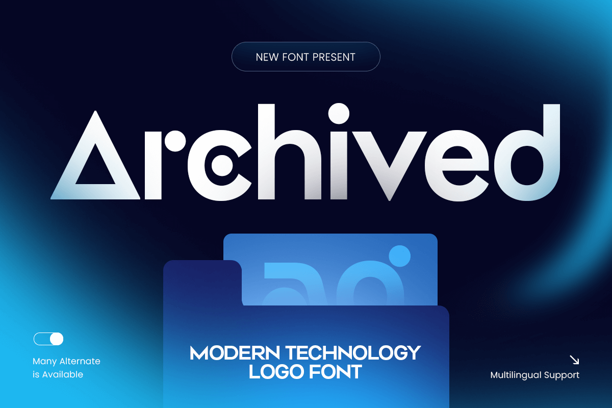 Archived - Modern Technology Logo Font branding clean contemporary cyvber digital display graphic design innovation logo modern startup tech technology typography