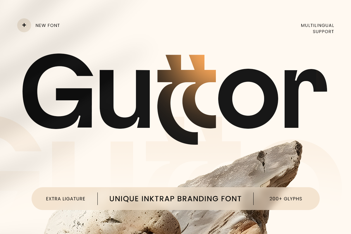 Guttor Unique Inktrap Branding Font bold branding clean contemporary display geometric graphic design identity inktrap logo modern professional startup typography