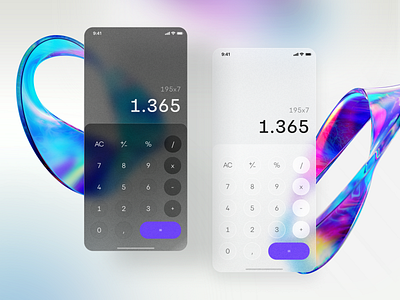 Calculator - Daily UI calculator colors design figma glass effect interface ui ux design