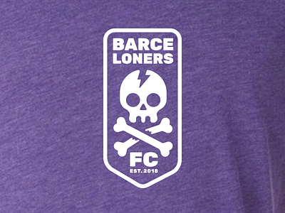 Barceloners FC branding broken bones concussions crossbones football icon illustr illustration logo skull soccer