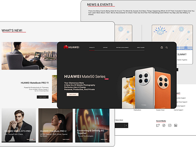 Huawei Website Redesign branding concept design graphic design homepage huawei idea phone redsign smart phone typography ui ux web web design