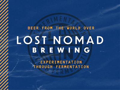 Lost Nomad Brewing beer beer logo brewery brewing flyer globe lost nomad typography