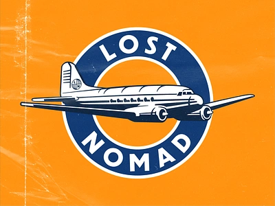 Lost Nomad Brewing airplane airways beer beer flight beer logo brewing circle flight globe jet lost nomad plane typography