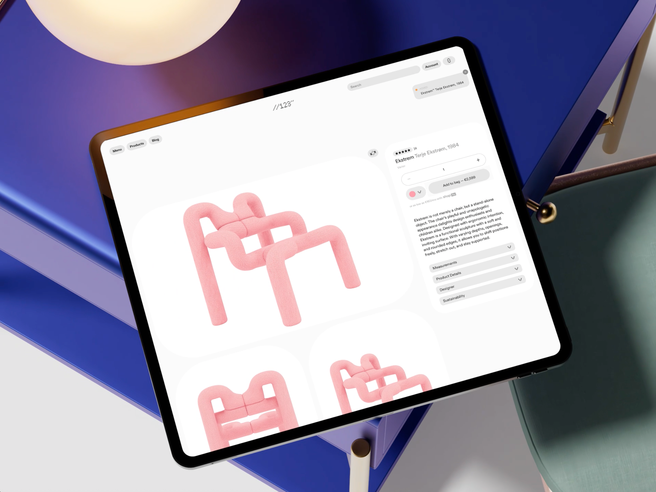 //123" — Furniture E-commerce UX/UI Design ecom ecommerce ecommerce design experience design furniture furniture store interaction online store shopping store ui design ux design web design