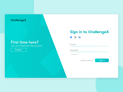 Challenge X #1 animation app dailyui design inspiration log in login logo sign in sign up ui