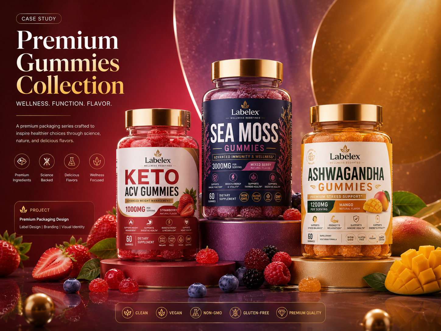 Supplement label design | Label Packaging Design bottle label design dietary supplement fmcg packaging graphic design gummies label design gummies packaging health product packaging jar label design jar packaging design label design nutraceutical packaging packaging design packaging designer product branding product packaging design supplement supplement packaging vitamin packaging wellness branding wellness packaging