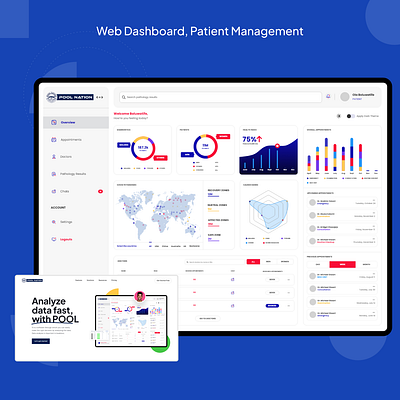 PoolNation - Patient Web Dashboard UX Design branding chronicdisease design figma landing page ui