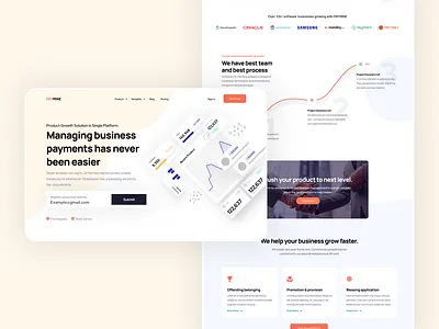 Take Control of Your Business Payments with PAYMINE branding design e commerce figma landing page ui