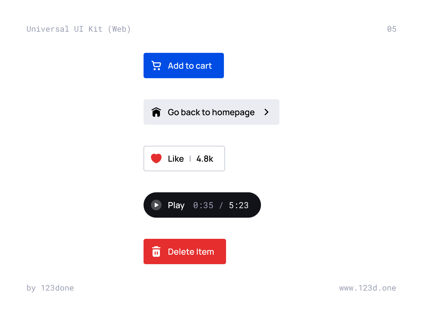 Exploring The Button Component | Universal UI Kit (Web) By Dima Groshev ...