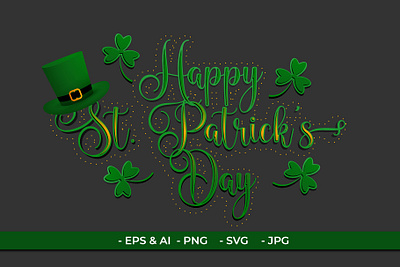 St Patrick's Day Clip Art art clip day green hat holiday irish png shamrock st patricks sublimation svg vector