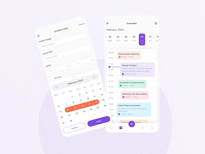 Event Calendar Mobile App Design app design app development calendar app calendar app design calendar app ui mobile application ui