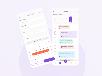 Event Calendar Mobile App Design app design app development calendar app calendar app design calendar app ui mobile application ui