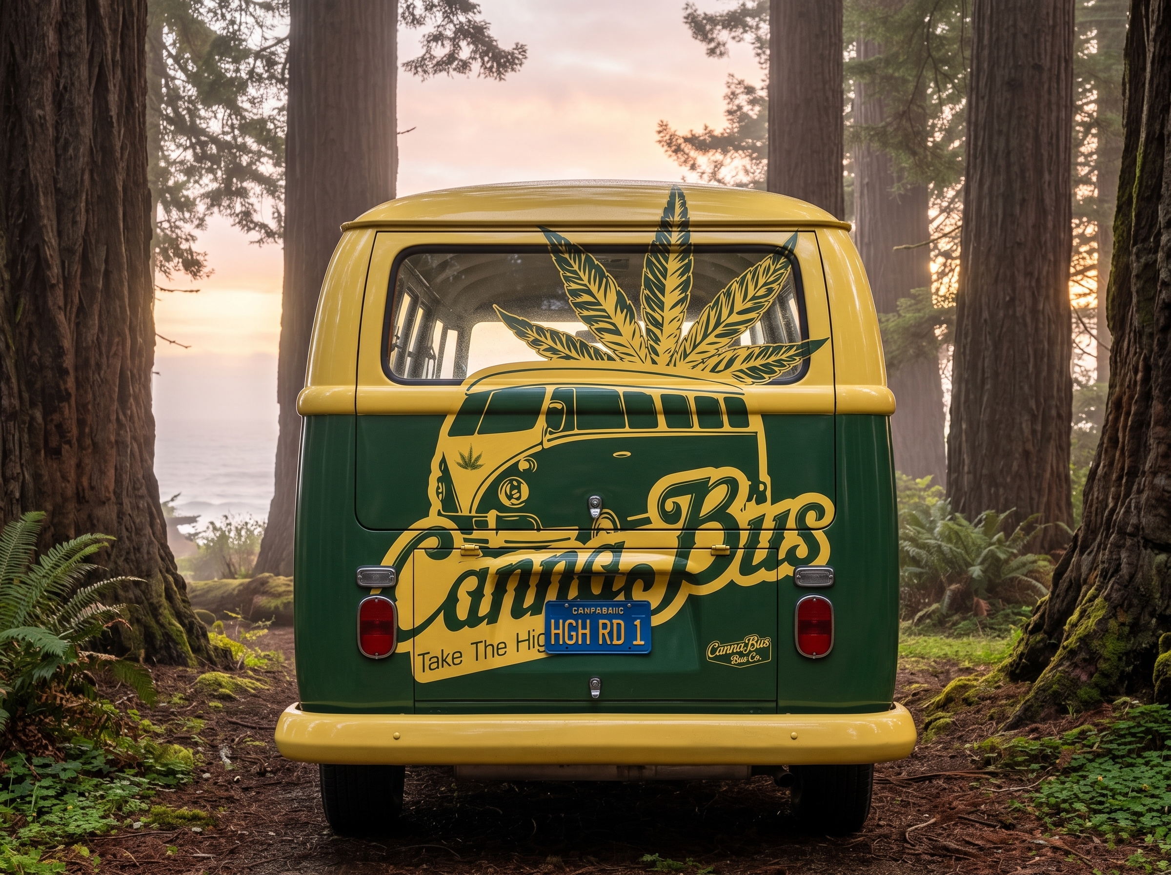 Vintage CannaBus Brand Identity & Packaging Mockups 420 illustration bohemian brand cannabis apparel cannabis branding cbdflower packaging custom packaging design dispensary identity graphic design inspiration green and yellow palette lifestyle branding marijuana brand merchandise mockup premium sticker design retail identity retro packaging typography logo vector badge vintage logo design vw bus mockup weed logo