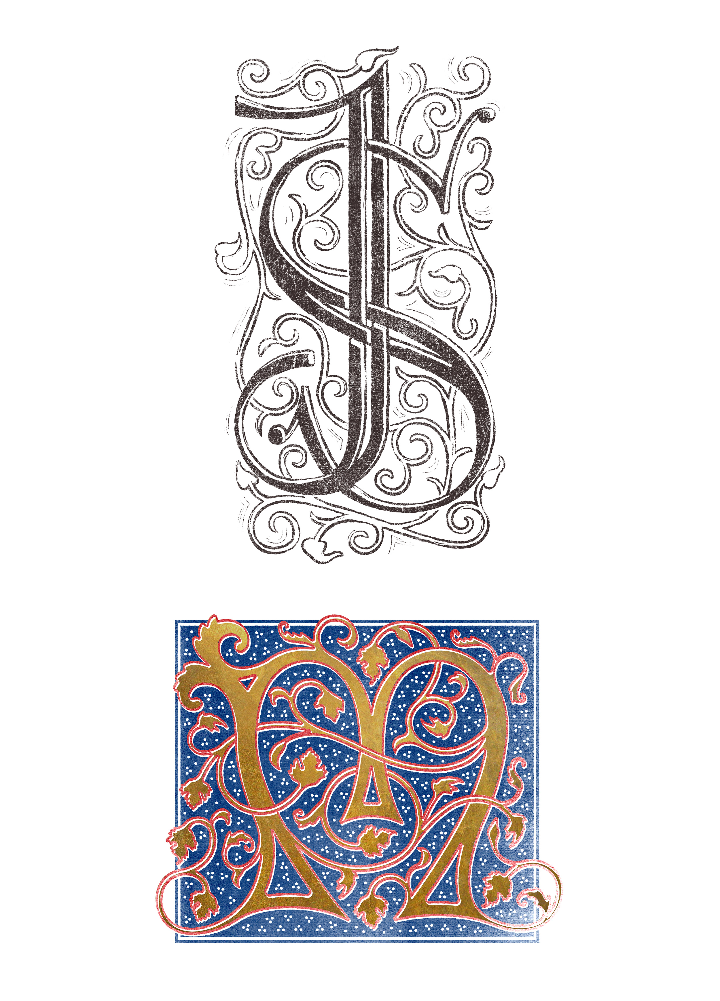 Custom Lettering graphic design lettering mideival typography vintage